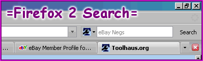 Toolhaus Negs Search on Firefox